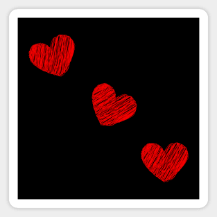 Red Hearts Magnet